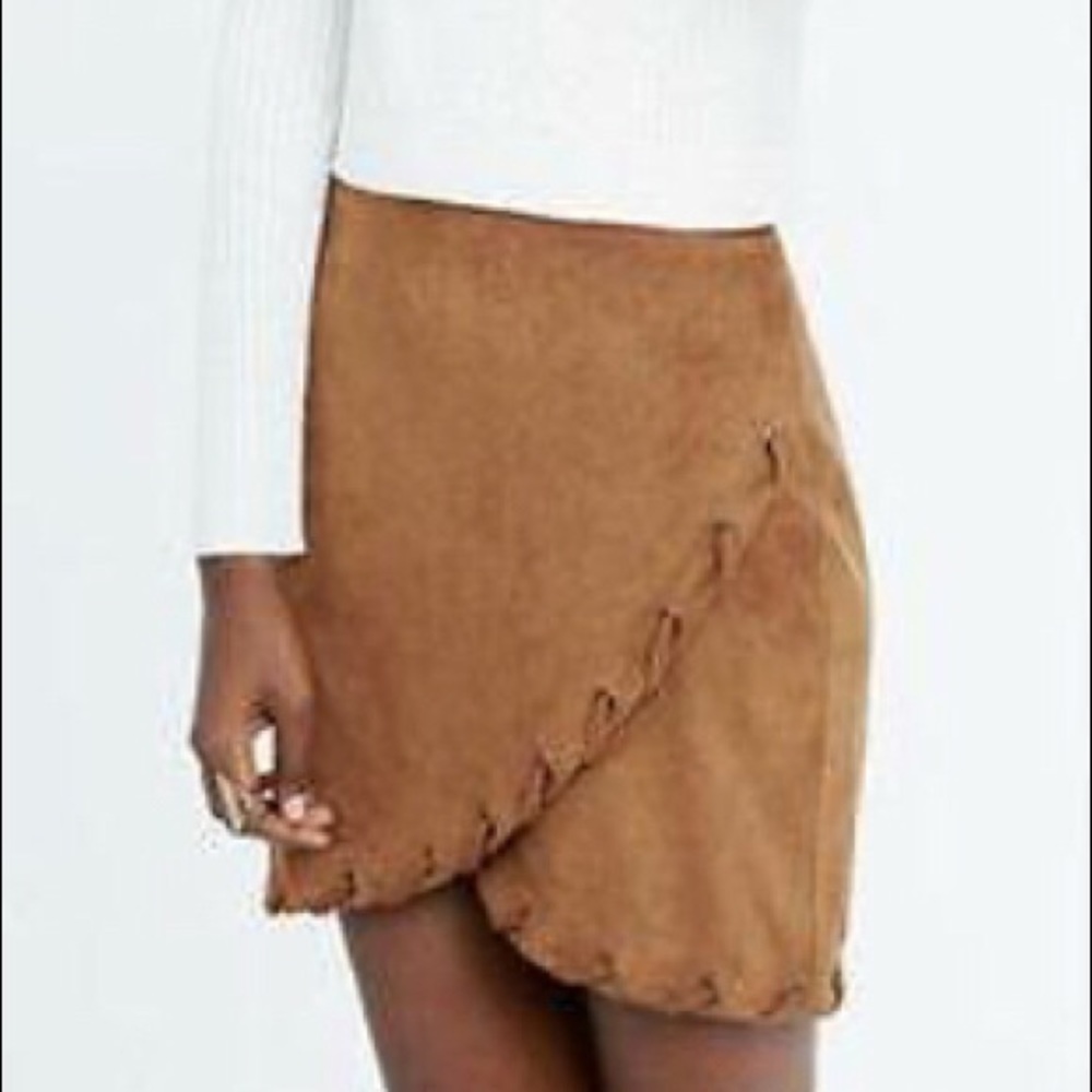 Express Faux Suede Stretchy Mini Skirt.